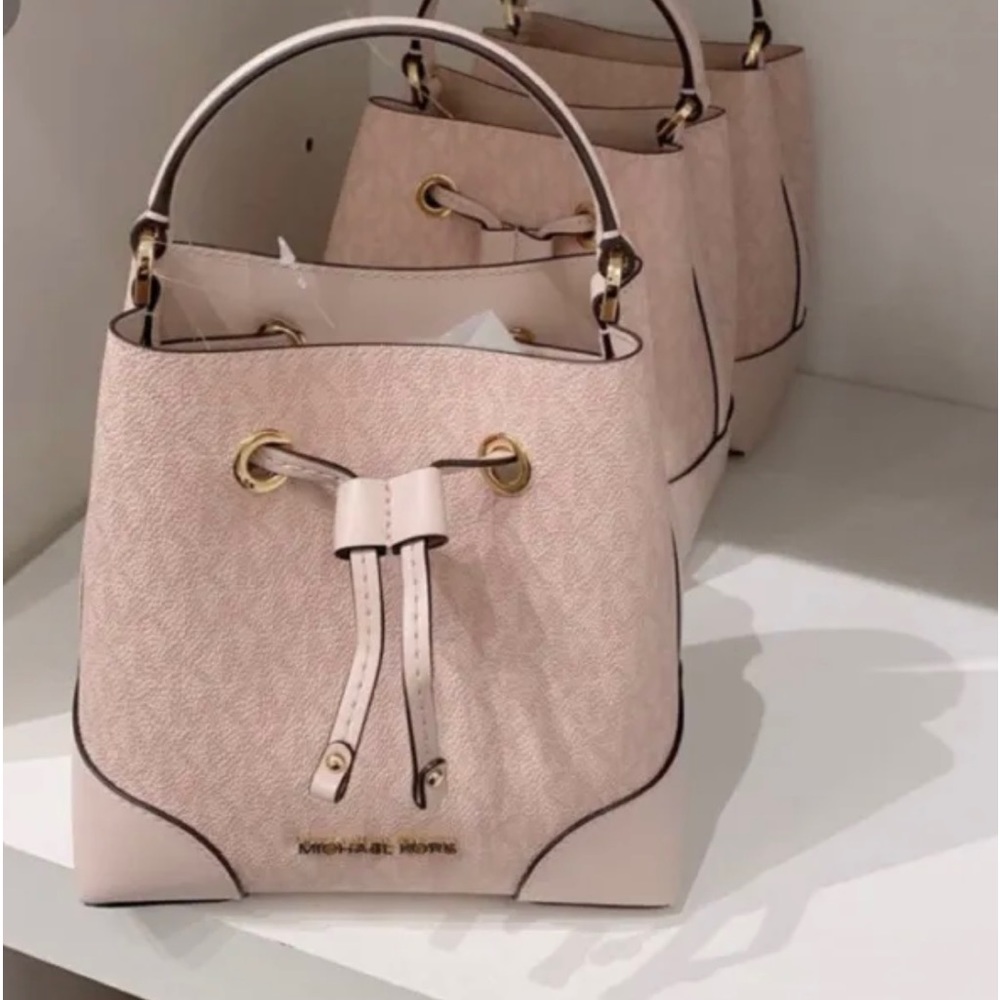 NWT Michael Kors Mercer Small Bucket Purse Handbag Crossbody Pink